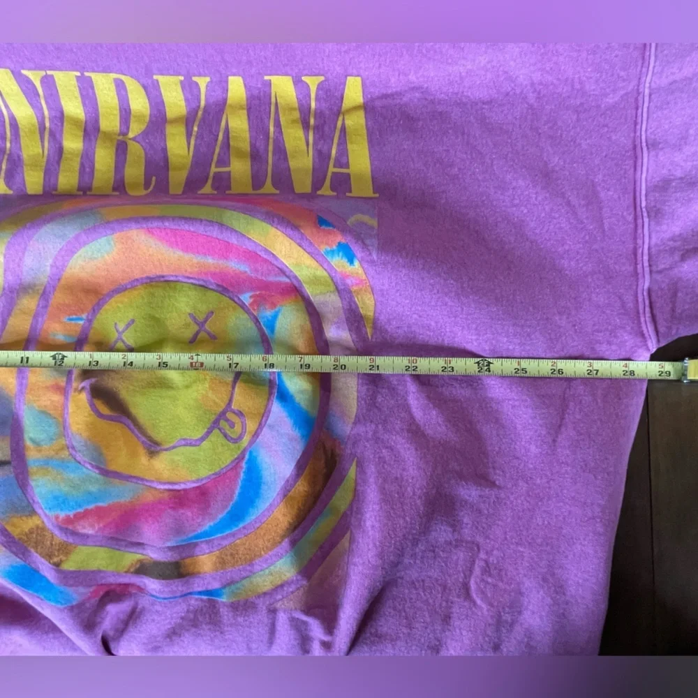 Pink NIRVANA Smiley 90s oversized Sweatshirt